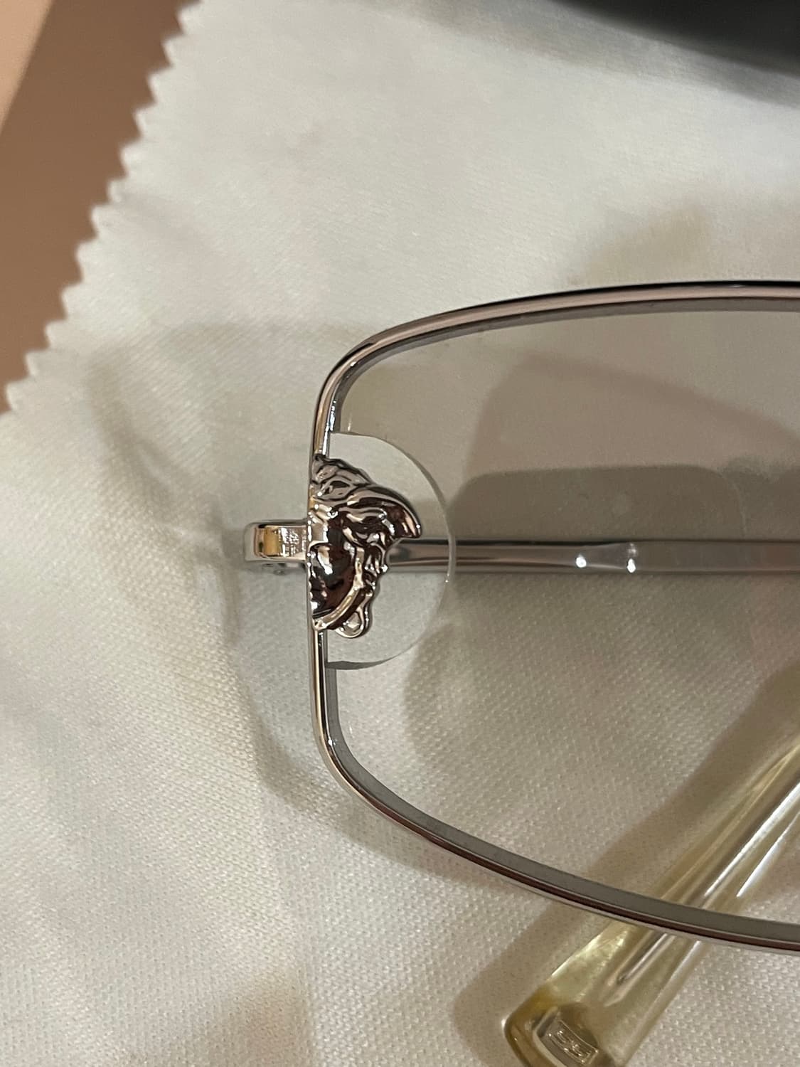 베르사체 실버 프레임 안경 로고안경 상품이미지2