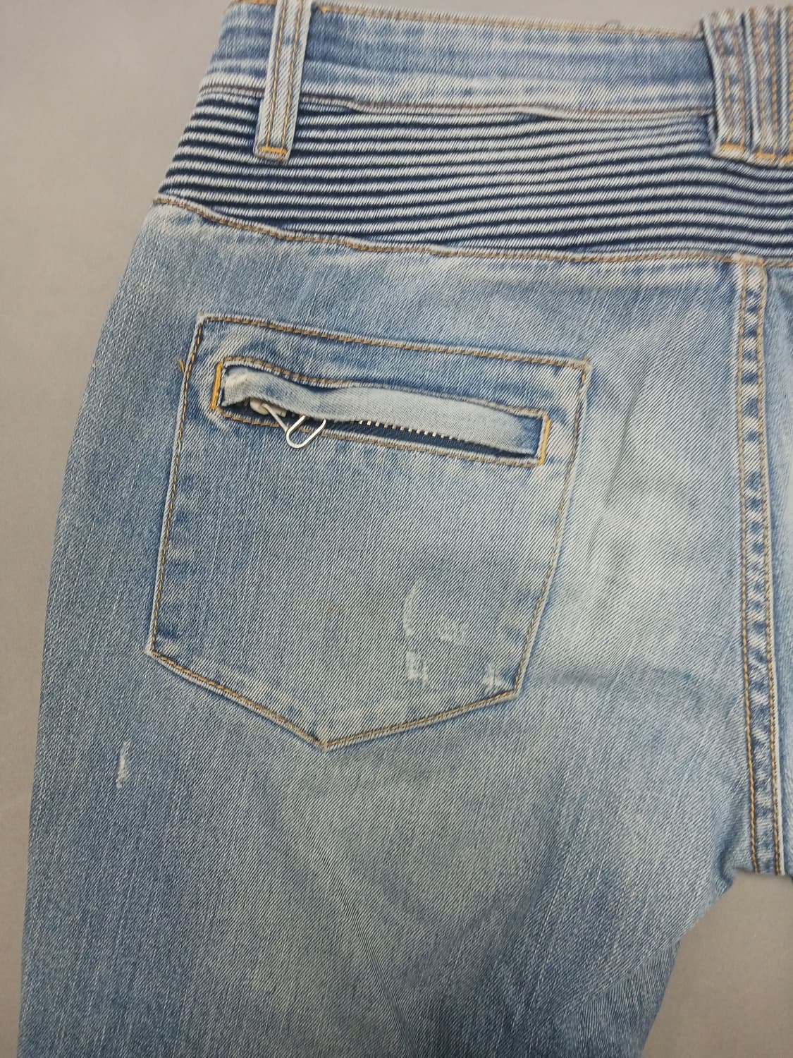 [31] 발망 연청 스크래치 바이커진 청바지 상품이미지8