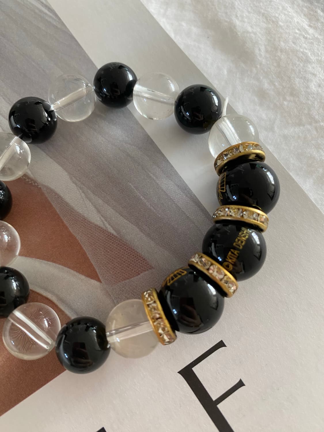 블랙 크레스탈 비즈 팔찌 상품이미지2