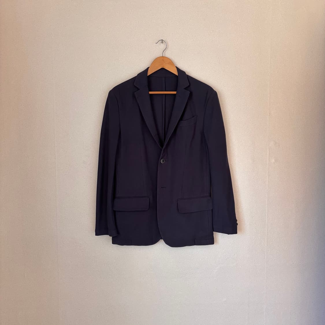 새제품급 파스코 슬림 자켓 95 네이비 스판 간절기 상품이미지2