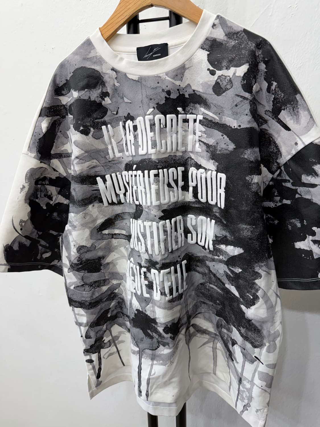 정품) 송지오옴므 프린팅 오버핏 반팔 티셔츠 48 상품이미지3