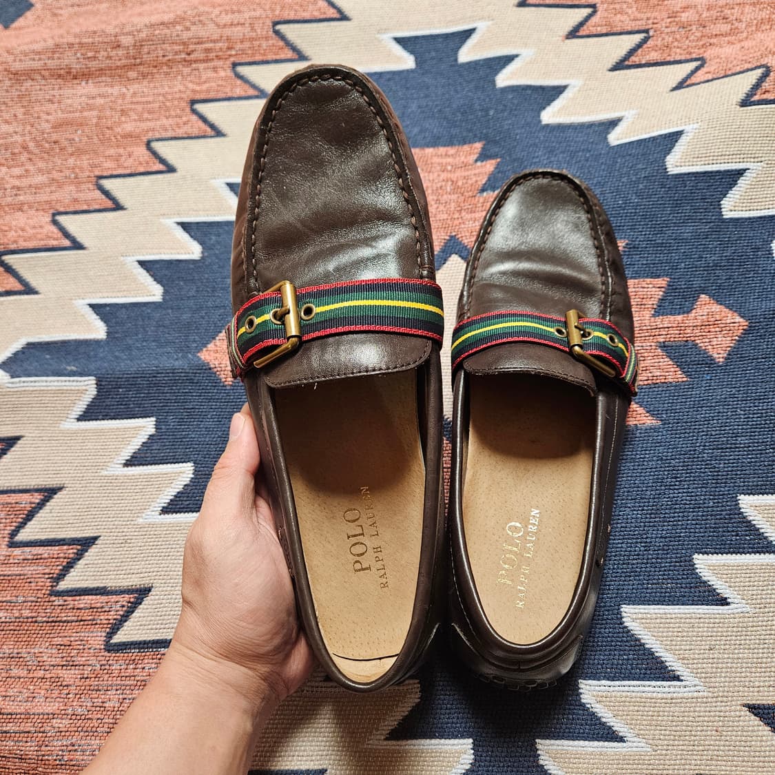폴로 웹 스트라이프 드라이빙 슈즈 상품이미지8