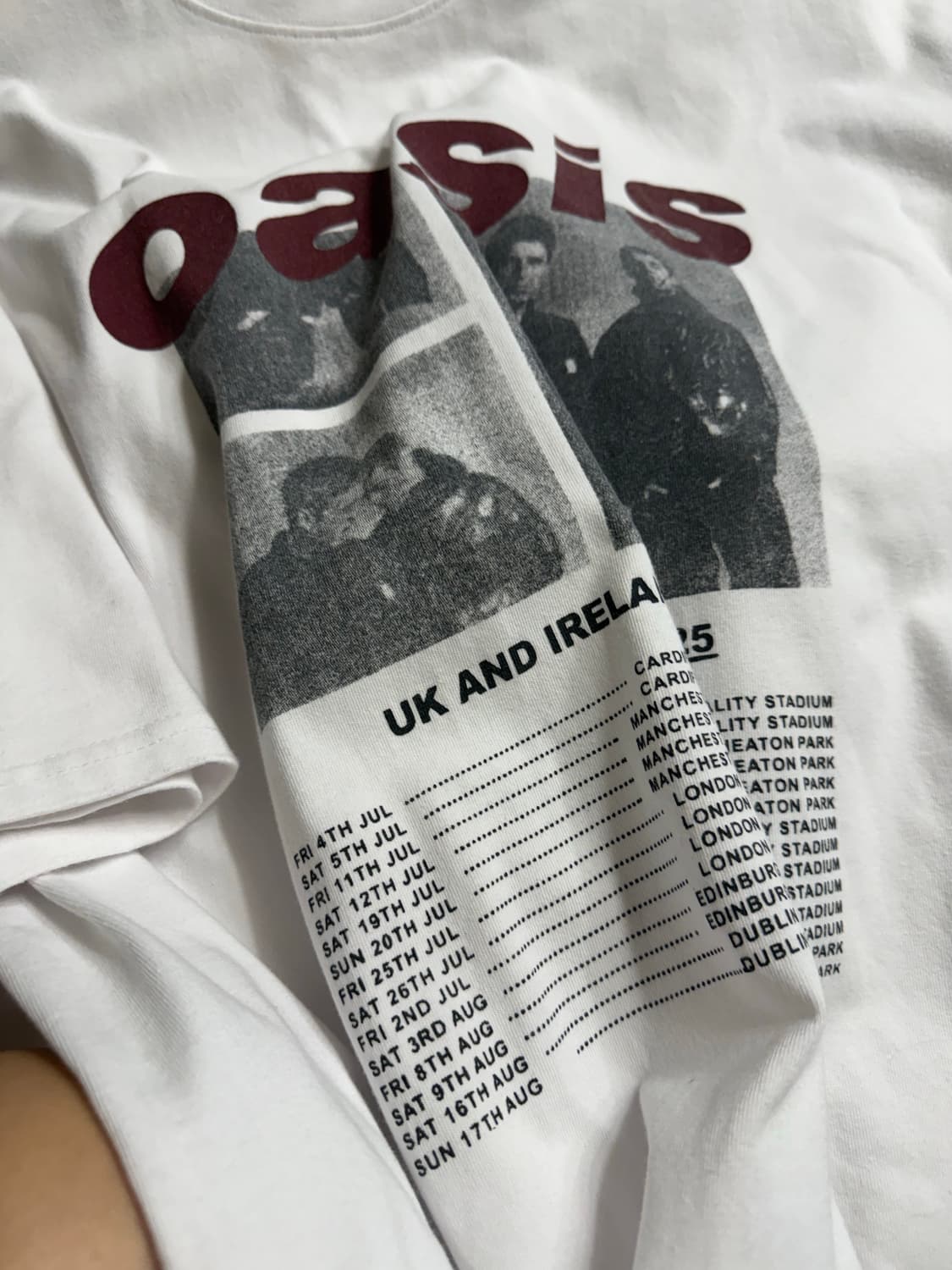 Oasis   2025 tour  프린팅  헤비코튼  티셔츠   상품이미지7