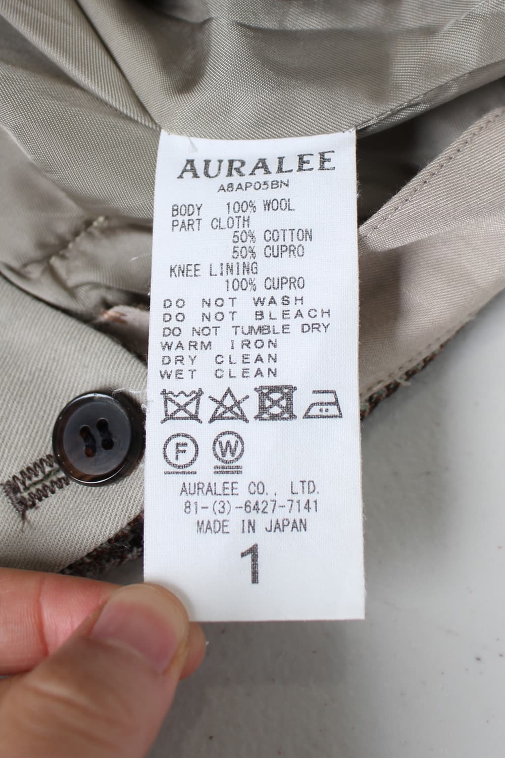 AURALEE Double Face Check Pants 상품이미지7