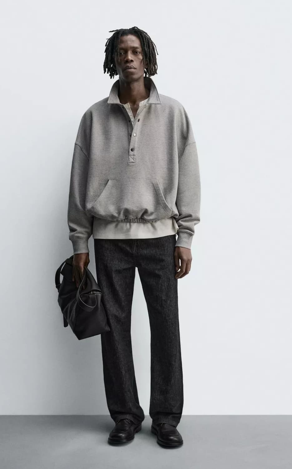 [M]자라 폴로 크롭핏 카라 티셔츠 상품이미지5