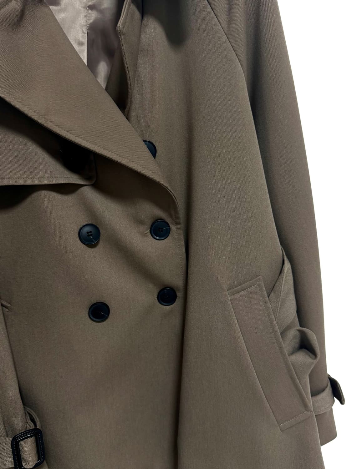 어텀커킨 코코아 숏트렌치코트 상품이미지5