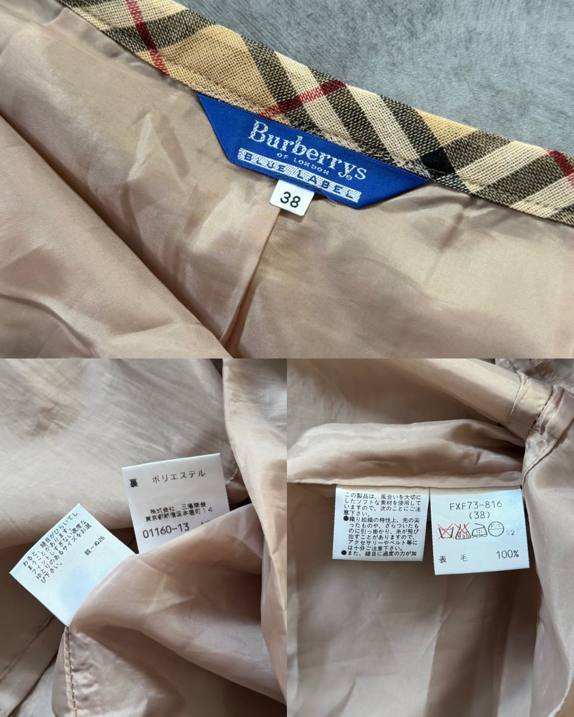 Burberry 버버리 블루라벨 노바체크 린넨 플리츠 스커트 상품이미지8