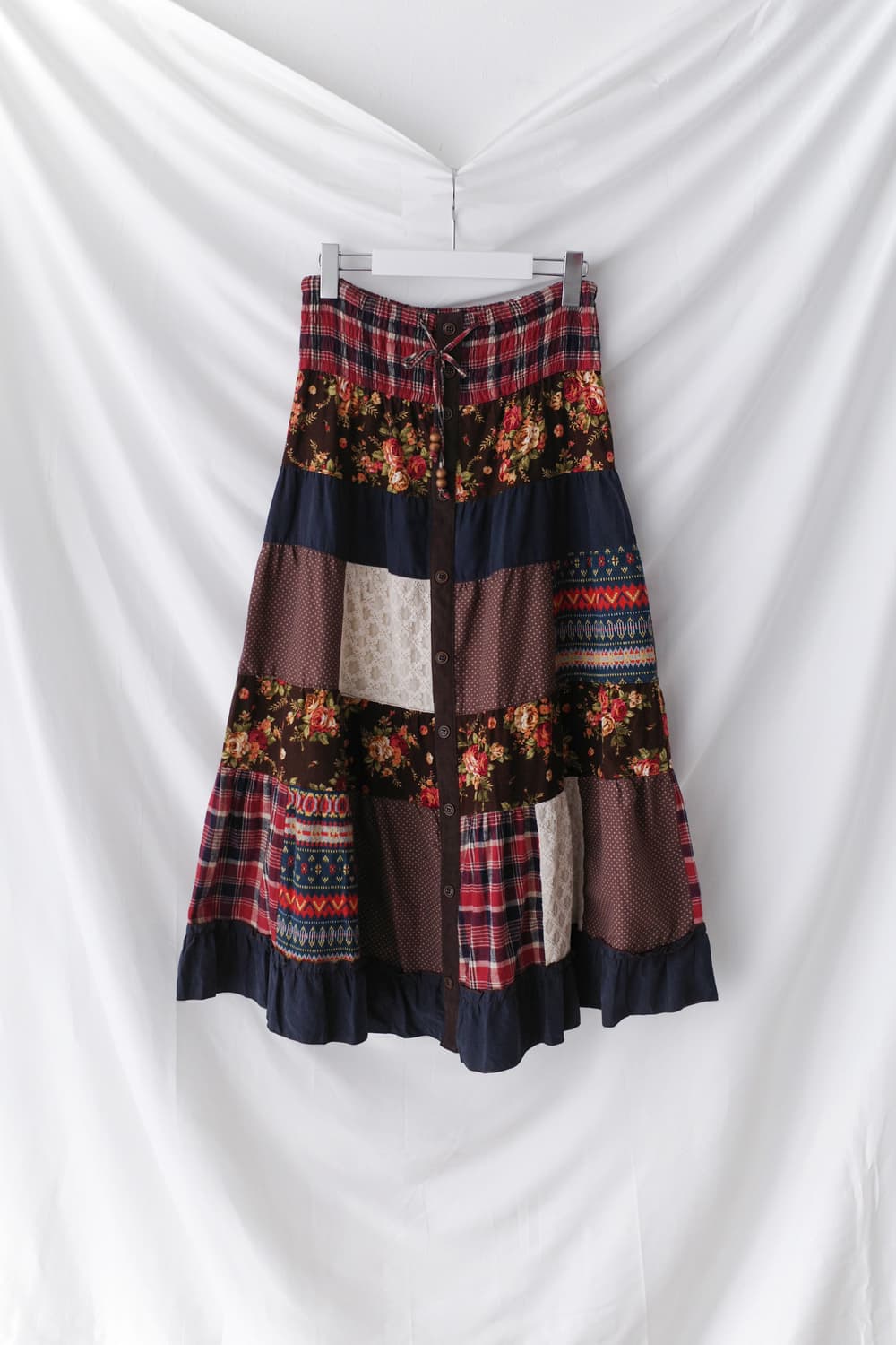 check flower patch skirt 상품이미지1