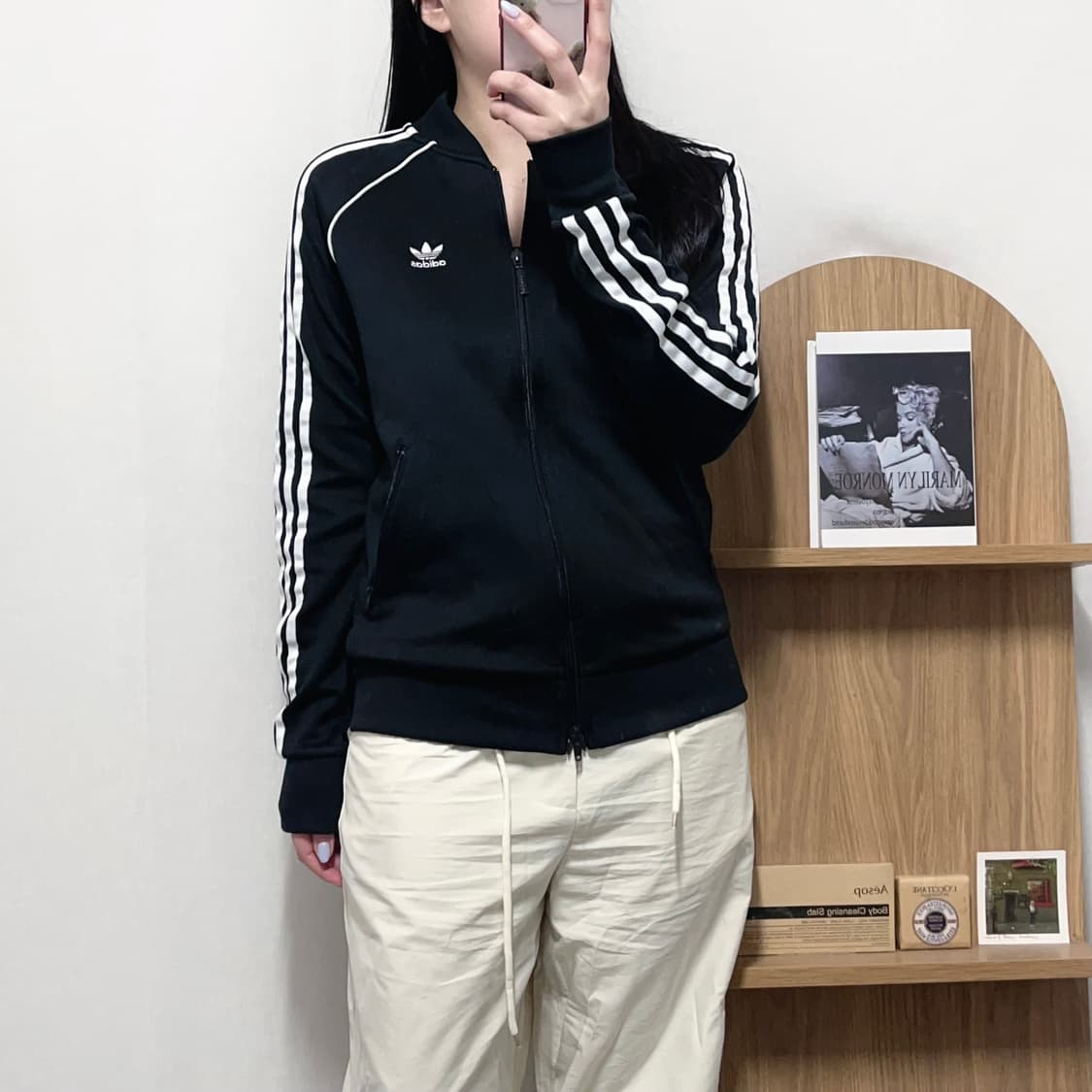 [정품] 아디다스 블랙 트레포일 투웨이 져지 [ M ] 상품이미지3