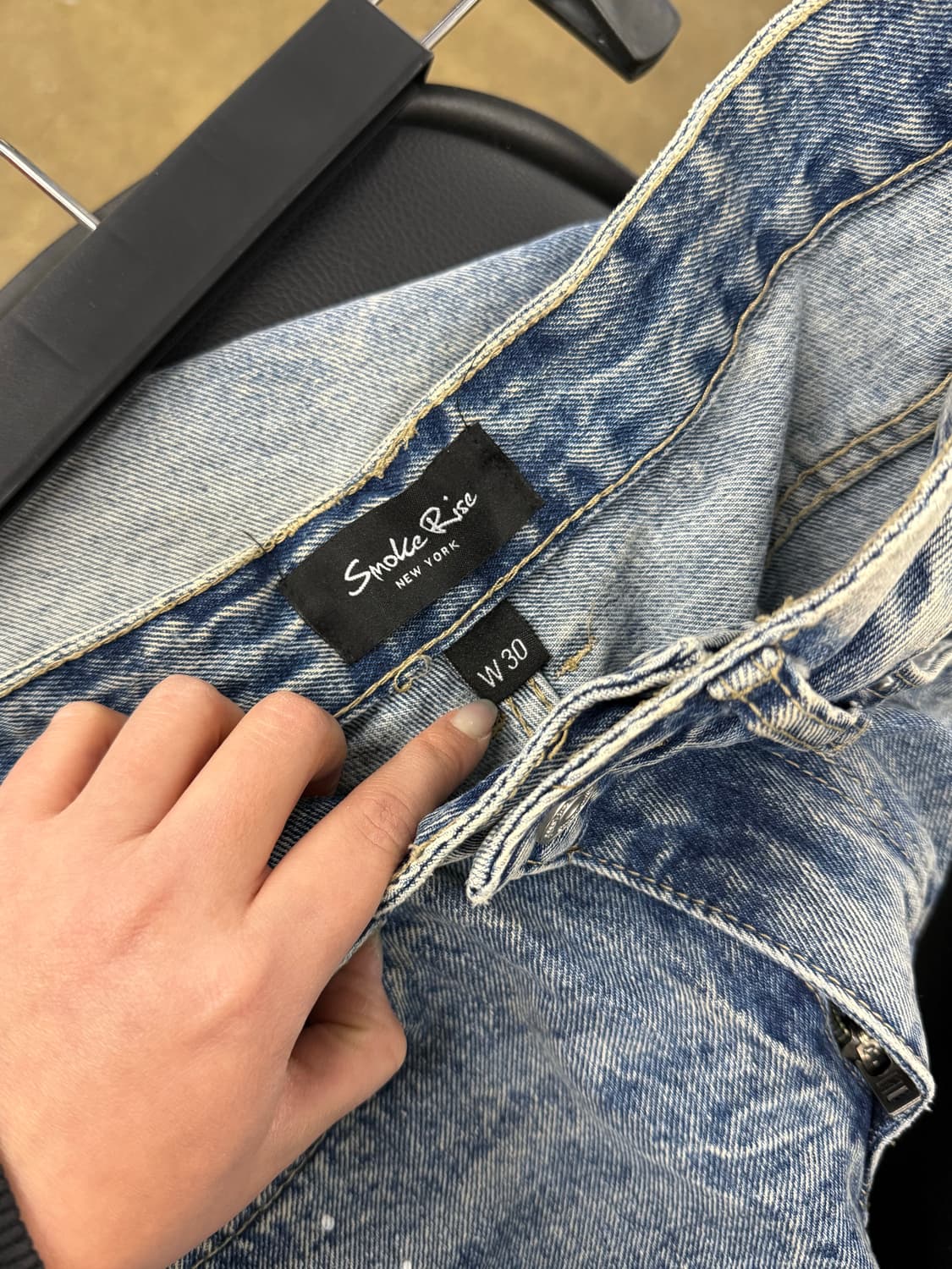 스모크 라이즈 KNEE PLEAT JEANS 데님 팬츠 30 상품이미지6