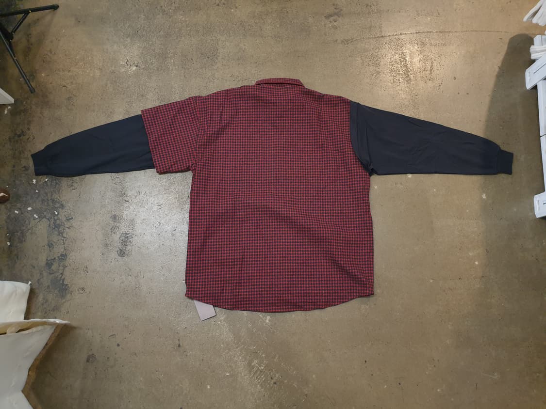 발렌시아가 체크 셔츠 레드/블랙 새상품✅️ 상품이미지3