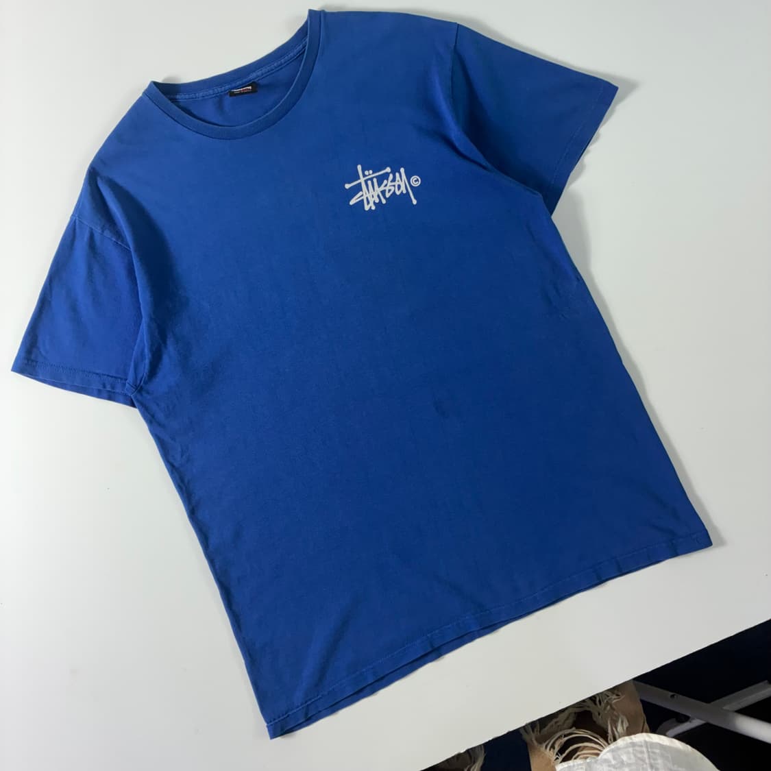 Stussy  스투시 빅로고 피그먼트 다이드 블루 반팔티셔츠  상품이미지3