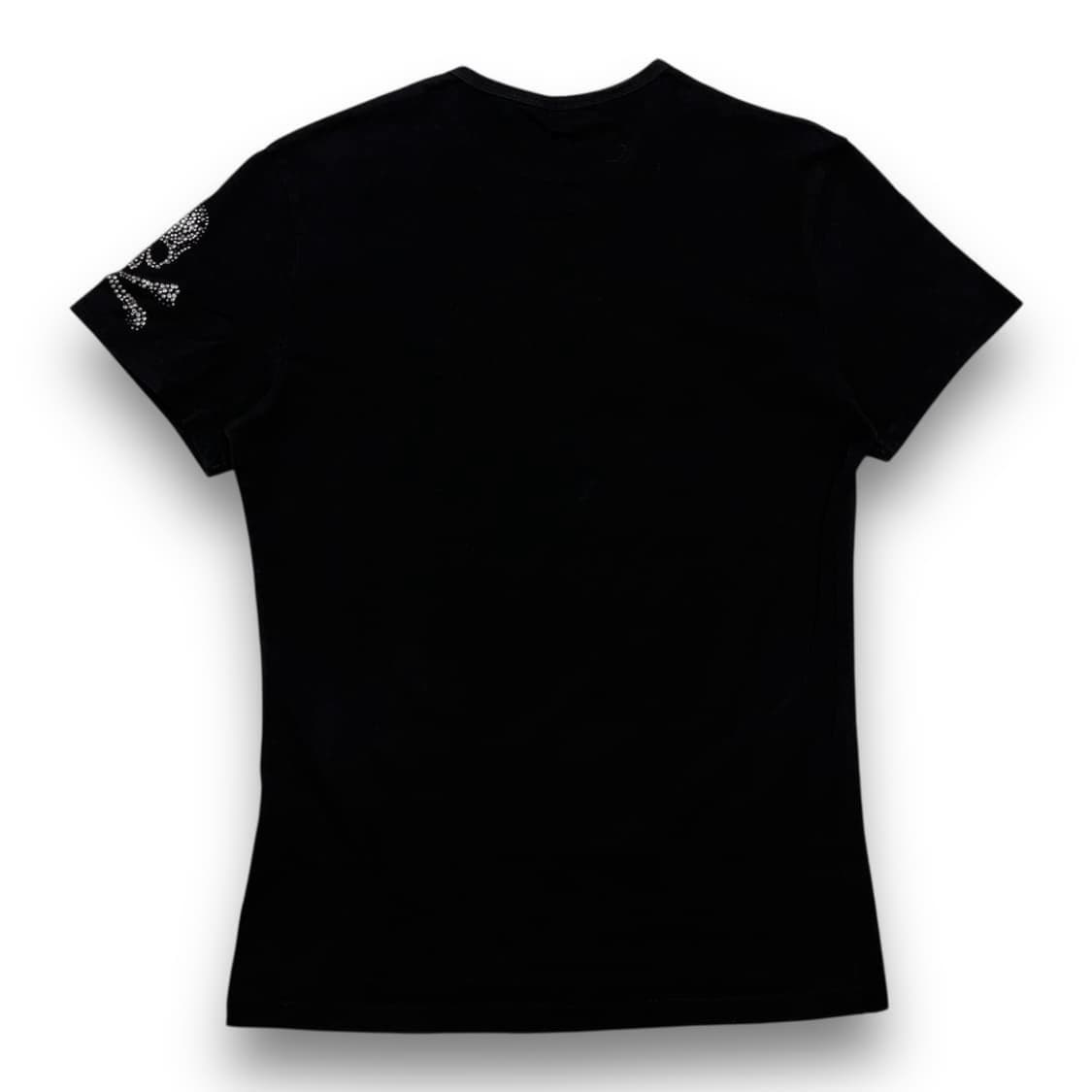 로엔 락시크 스컬 크리스탈 패턴 슬림 반팔 티셔츠 상품이미지3