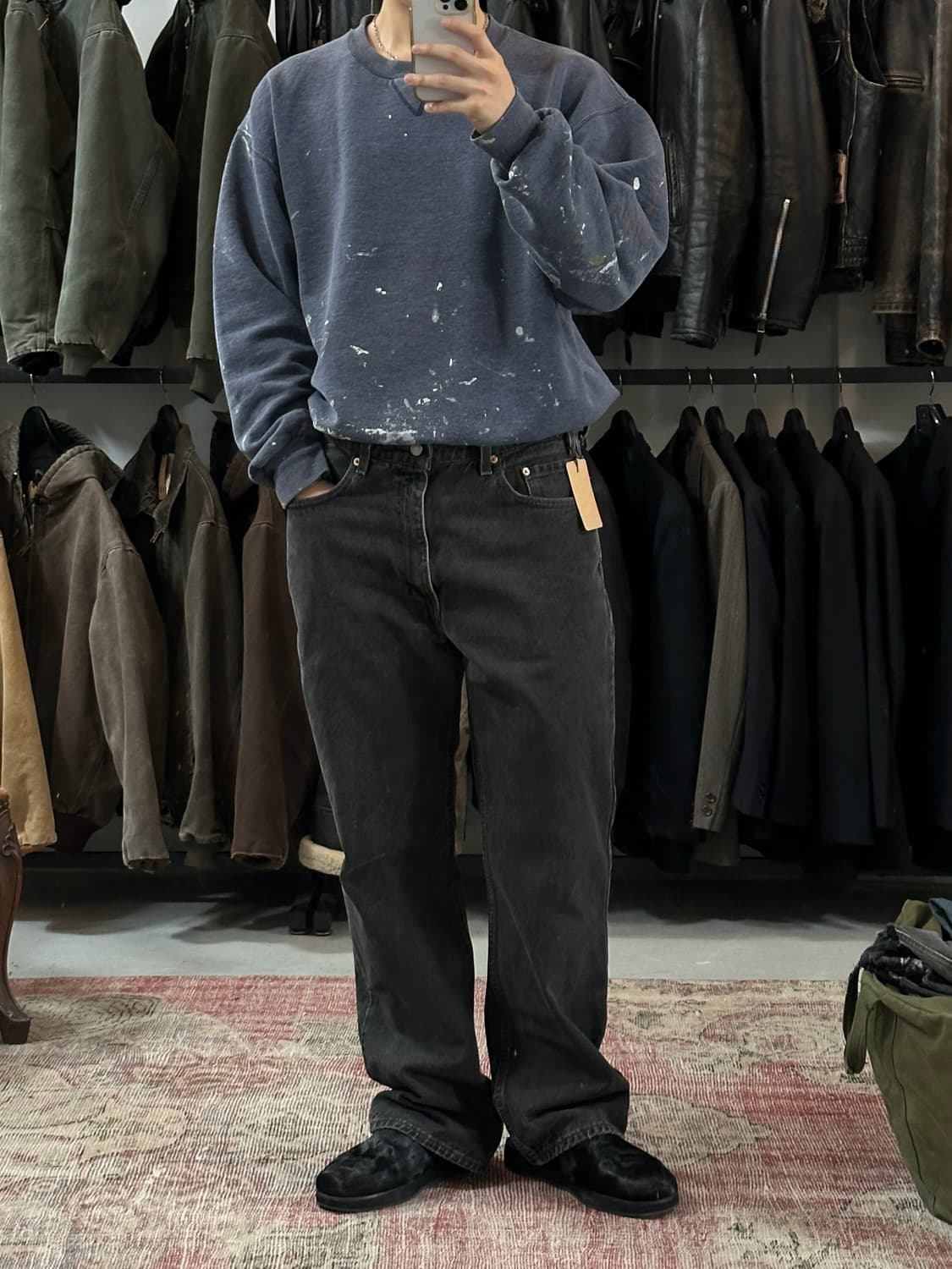 90's USA Made 리바이스 517 블랙 부츠컷 플레어진 상품이미지2