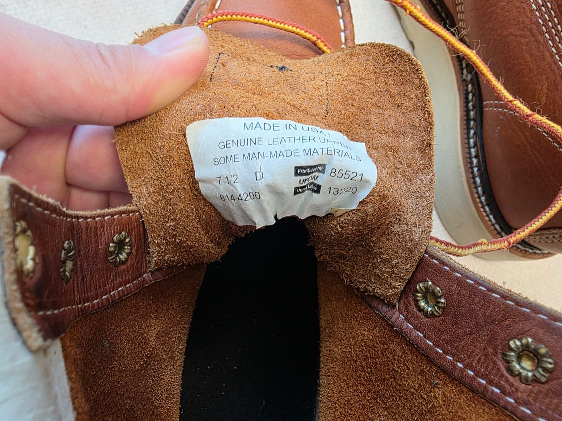 쏘로굿(Thorogood) 6인치 목토 7.5d 팔아요 상품이미지8