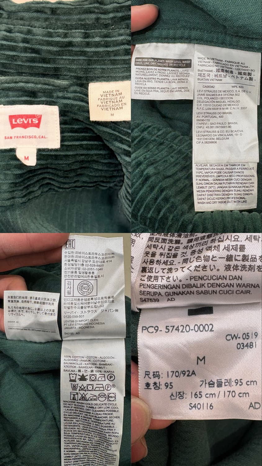 리바이스 코듀로이 셔츠 상품이미지9