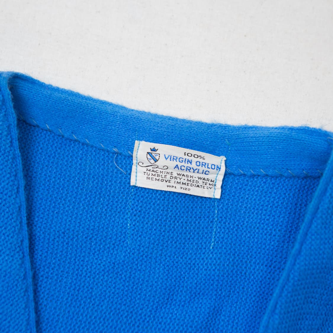 70s 버진 올른 아크릴 가디건 블루 상품이미지6