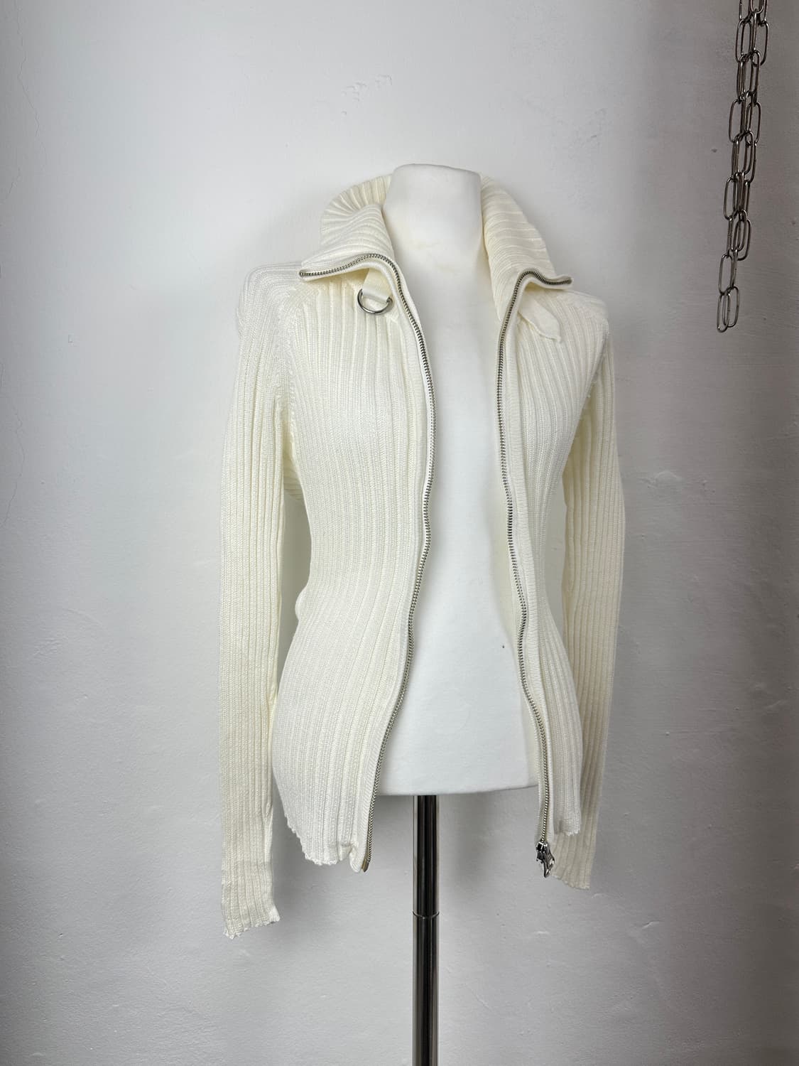 MK Klein High-Neck Ribbed 2way Knit Zip- 상품이미지1