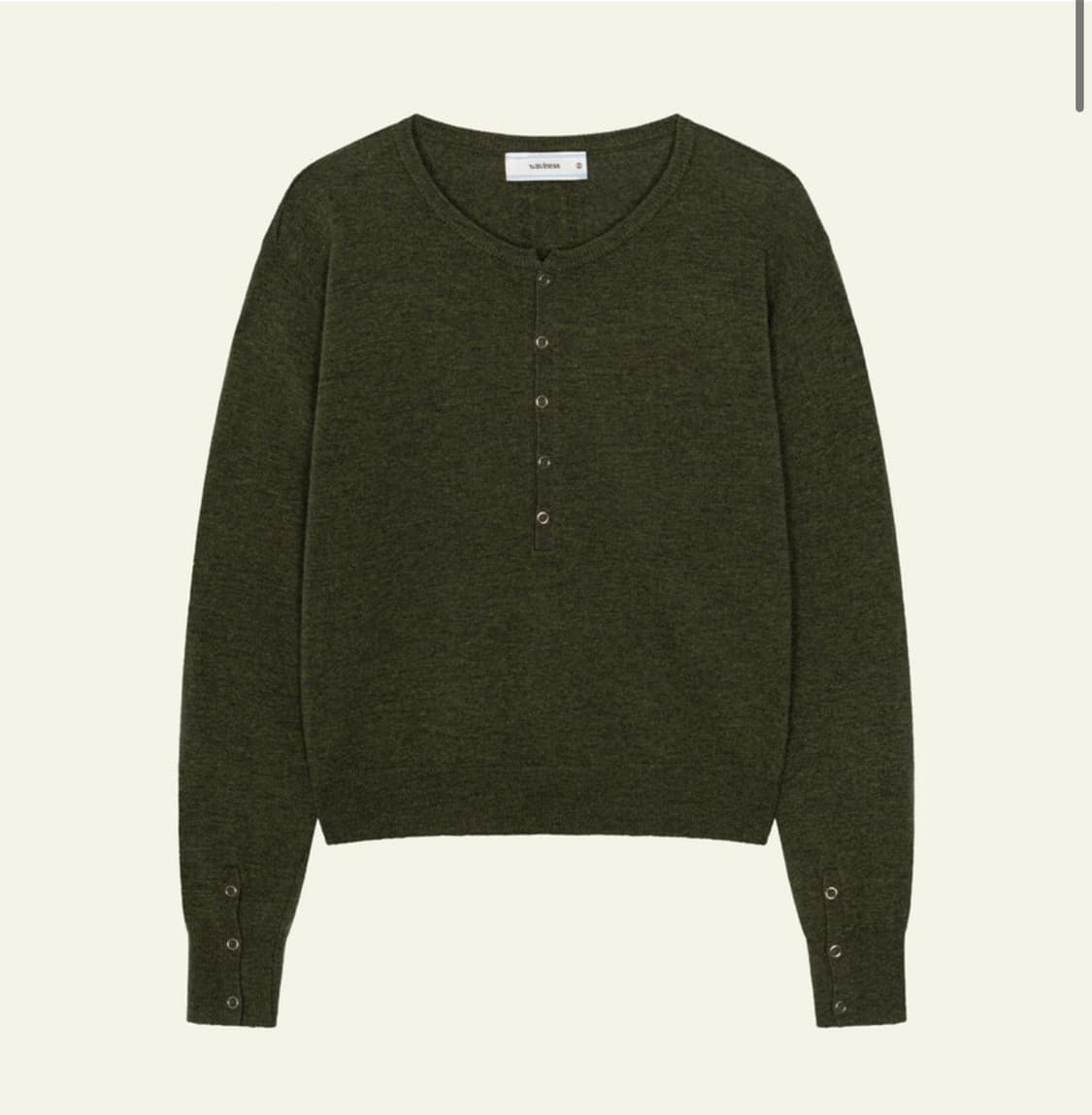 (2)웨이비니스 25Fw 로우 타이드 헨리넥 - 포레스트 그린 상품이미지1