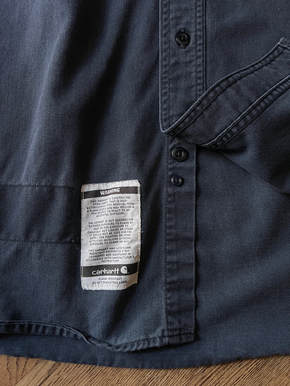 [2XL]칼하트FR USA 2포켓 다크네이비 워크 셔츠 상품이미지4
