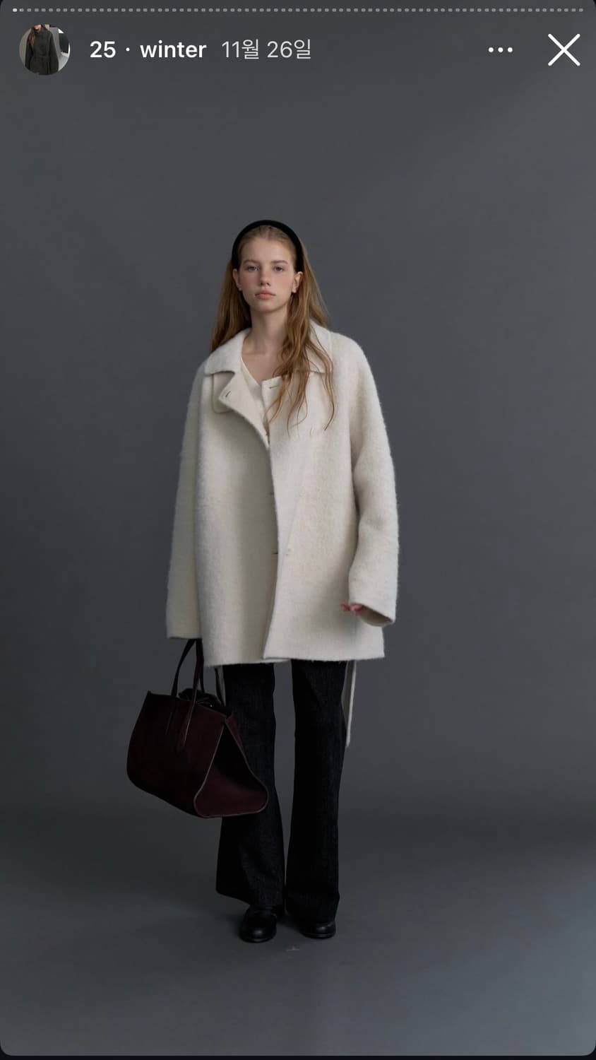 포레스트 다니엘 알파카 코트 아이보리 상품이미지2