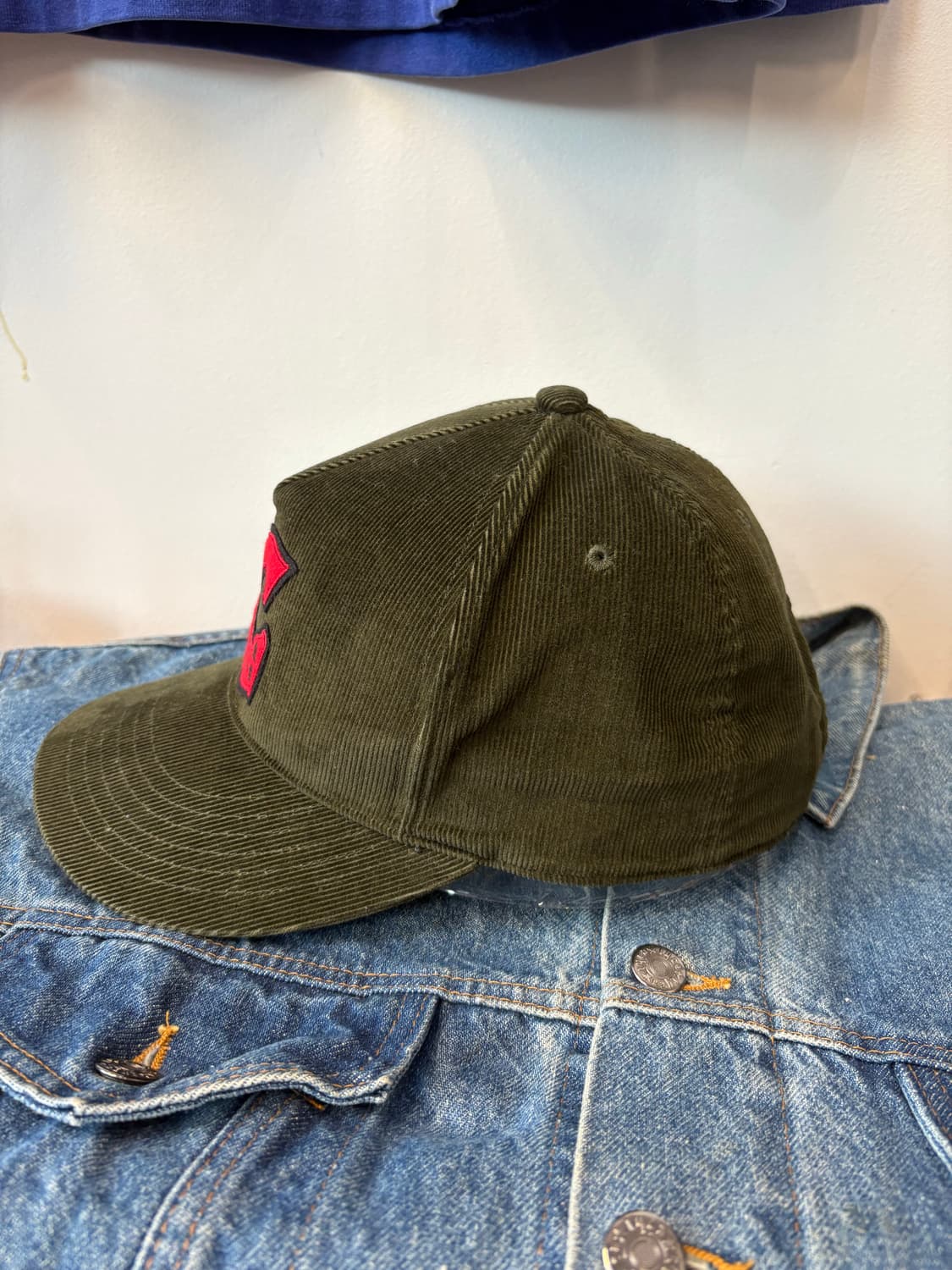 칼리 CALEE 올리브 코듀로이 빈티지 캡 상품이미지3