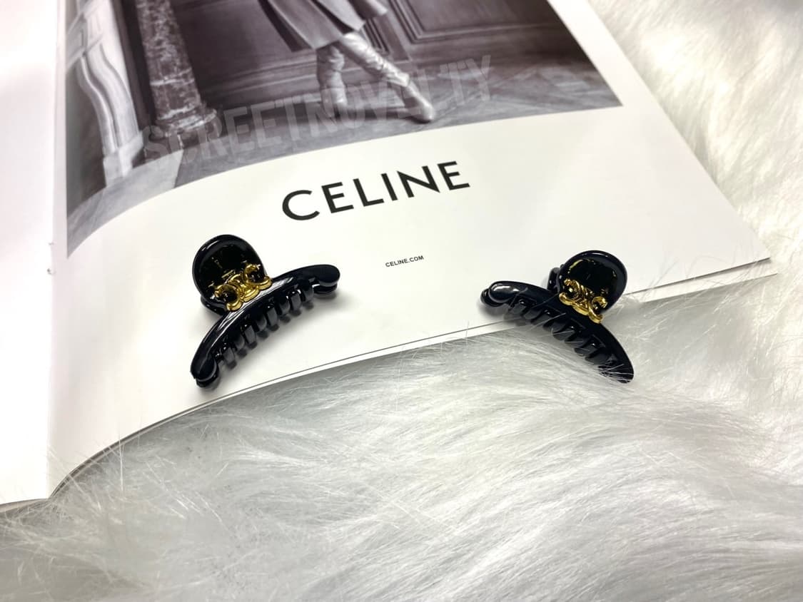 셀린느 미니 헤어 집게핀 세트 블랙 (2개) 상품이미지2