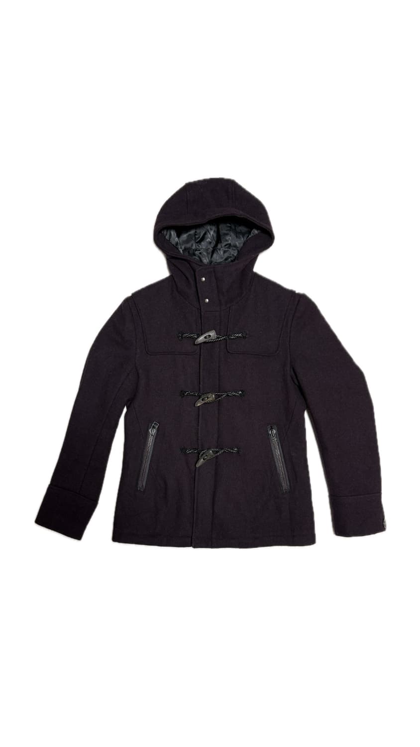 딥 퍼플 토글 울 자켓 코트 상품이미지1