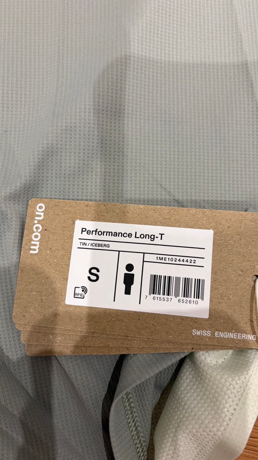 온러닝 퍼포먼스 롱티 S사이즈 Tin/Iceberg 상품이미지5