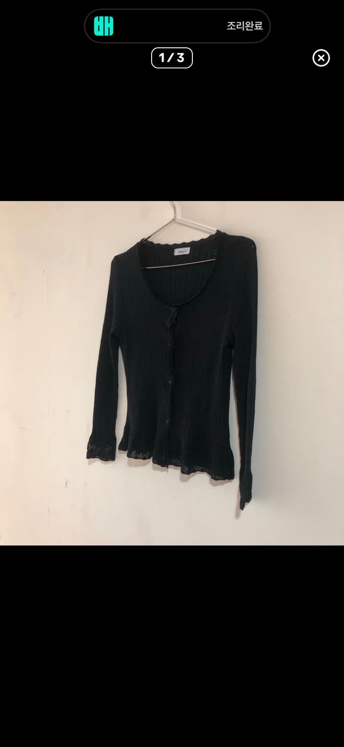 블랙 레이스 그런지 가디건 y2k 펑크 고딕션 상품이미지1