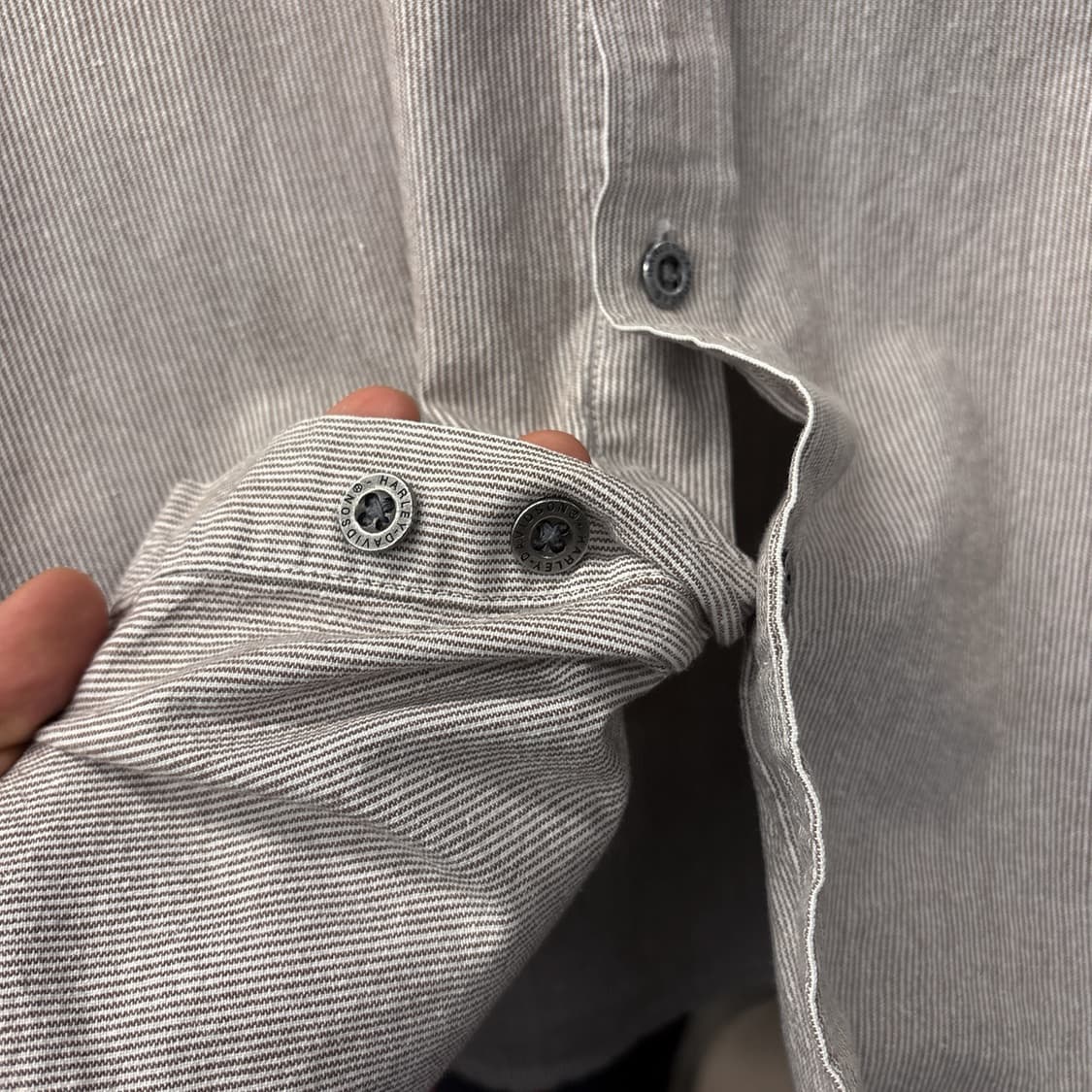 할리데이비슨 팻보이 엠브로이드 스트라이프 워크셔츠 N1155 상품이미지7