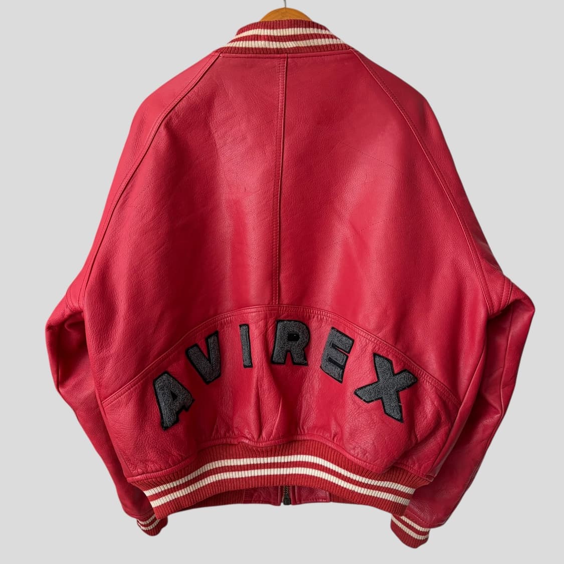 (L)90s Avirex 아비렉스 레더 바시티 자켓 상품이미지7
