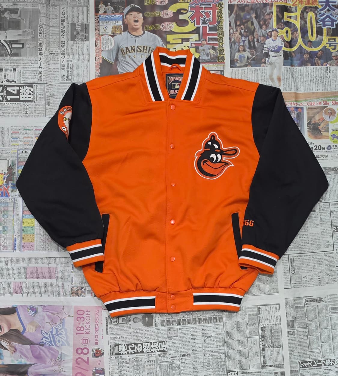 90's G-III 볼티모어 오리올스 바시티자켓 L 상품이미지1