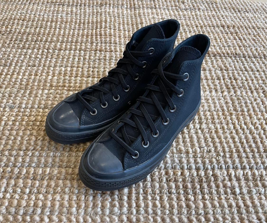 [230]컨버스 척70 올블랙 하이  상품이미지1