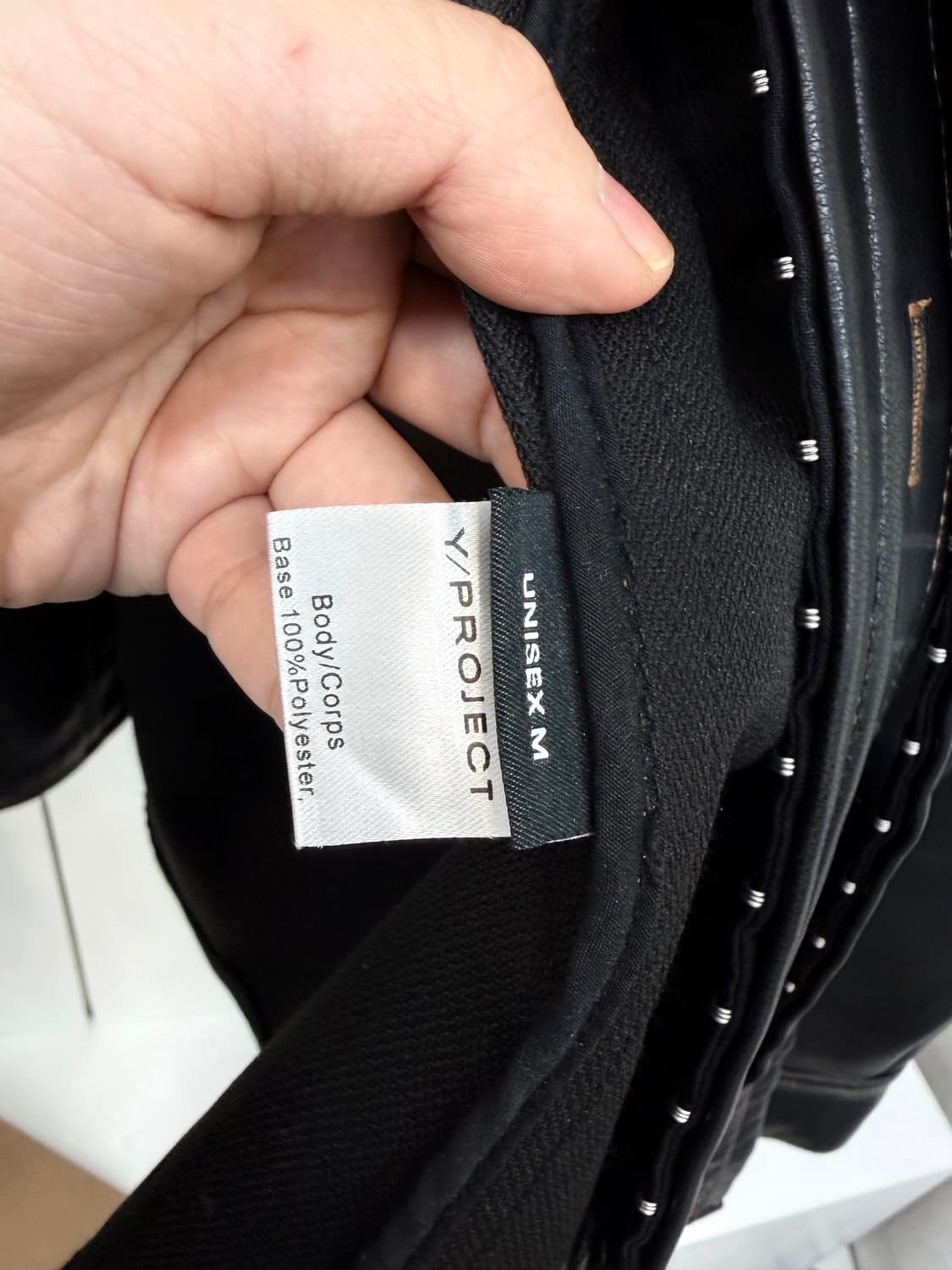 와이프로젝트 훅앤아이 레더셔츠 M 상품이미지10