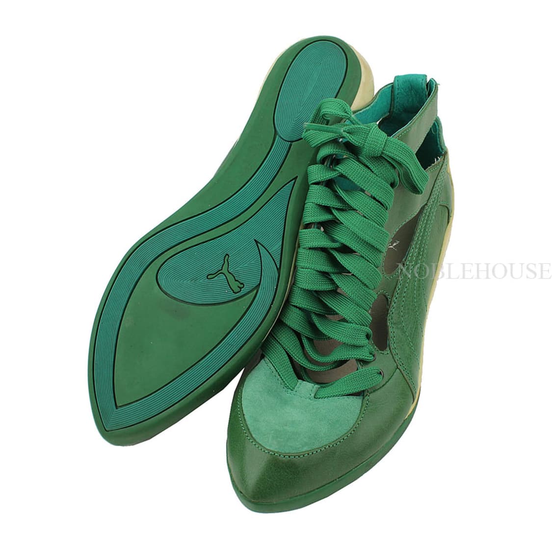 퓨마X알렉산더왕 콜라보 그린 레더 스니커즈 39 상품이미지4