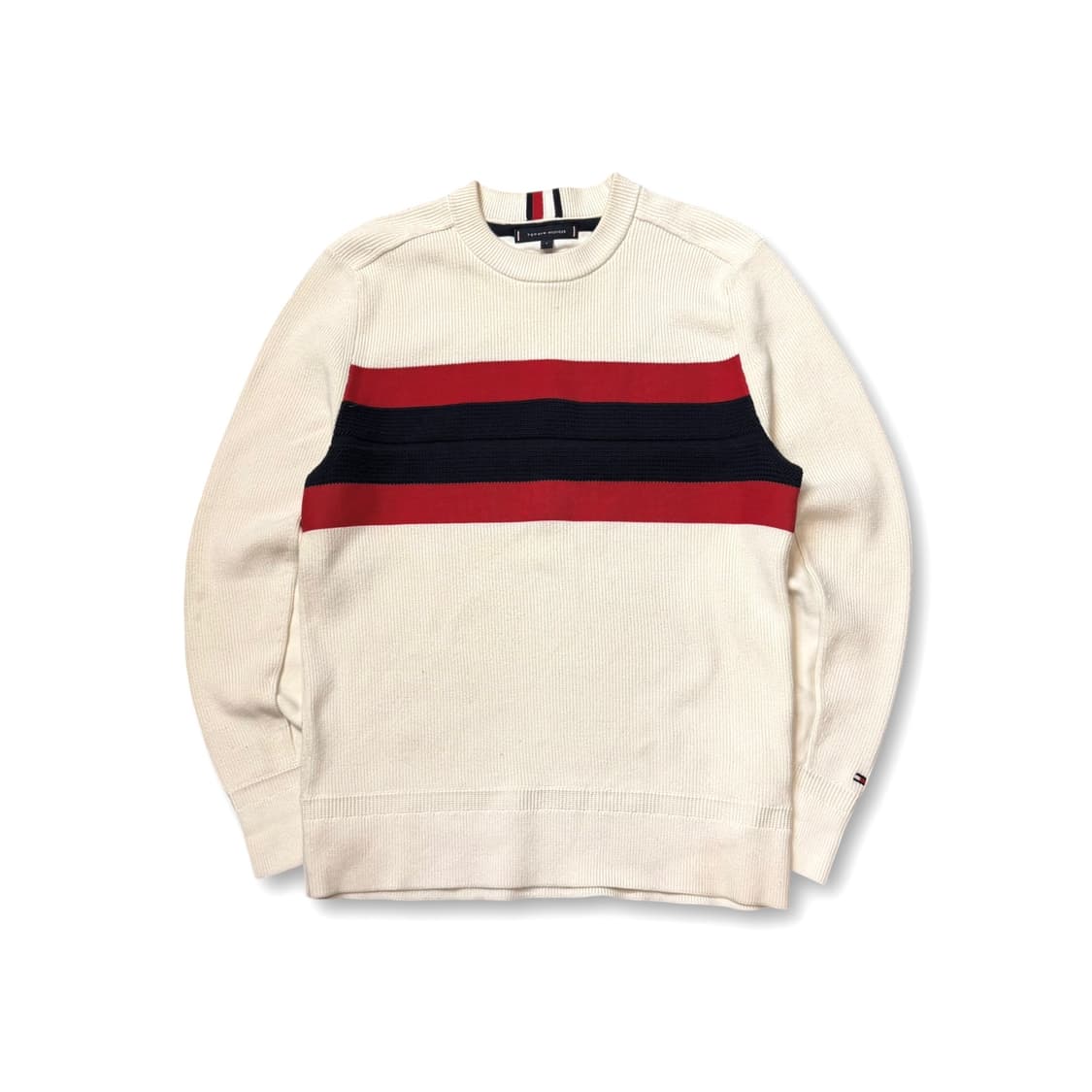 타미 힐 피거 스트라이프 로고 니트 상품이미지1