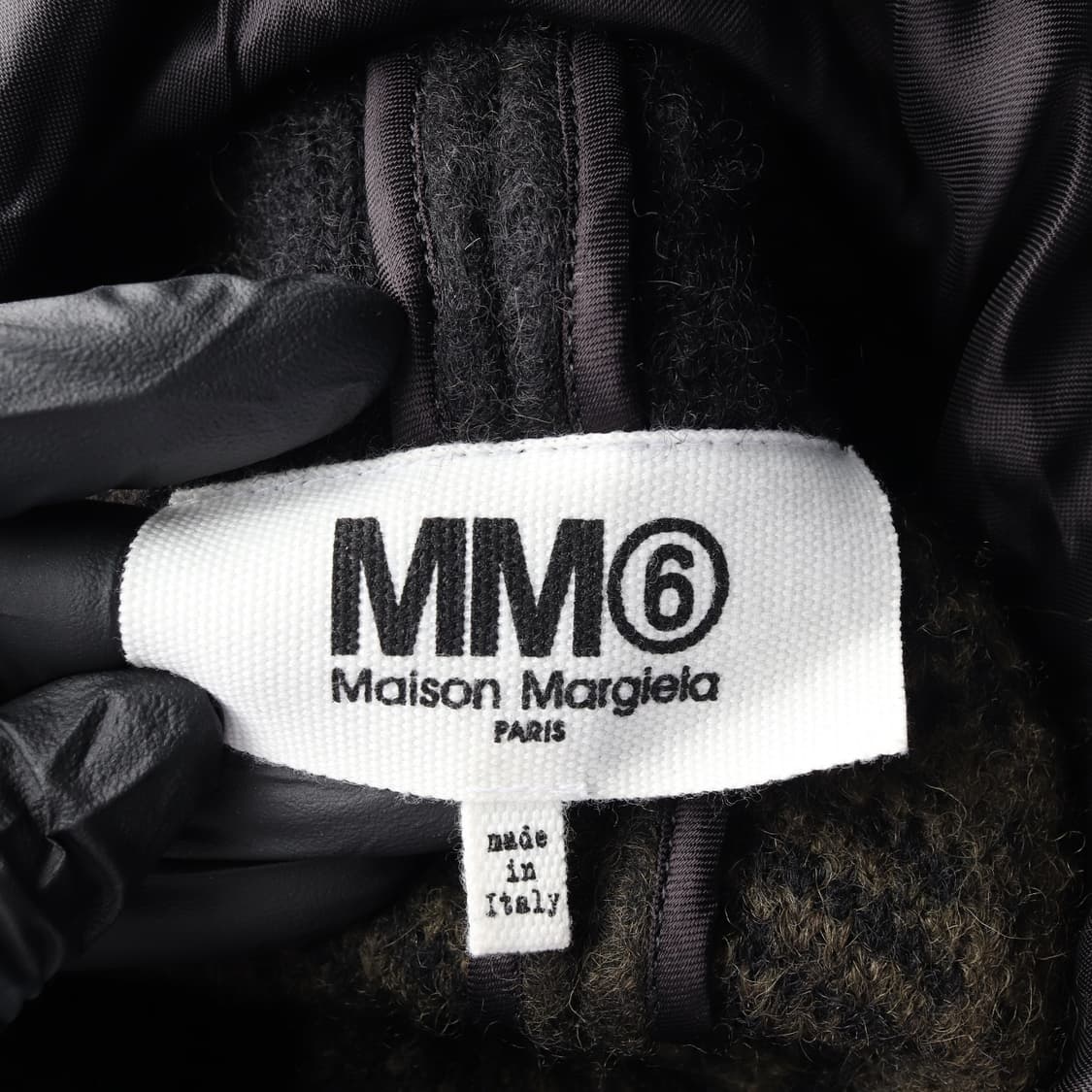 MM6 메종마르지엘라 카키 체크 후드 케이프 울 코트 S 상품이미지5