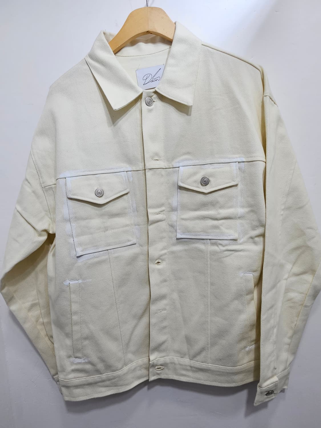 남성 아이보리 포켓 코튼 자켓 상품이미지2