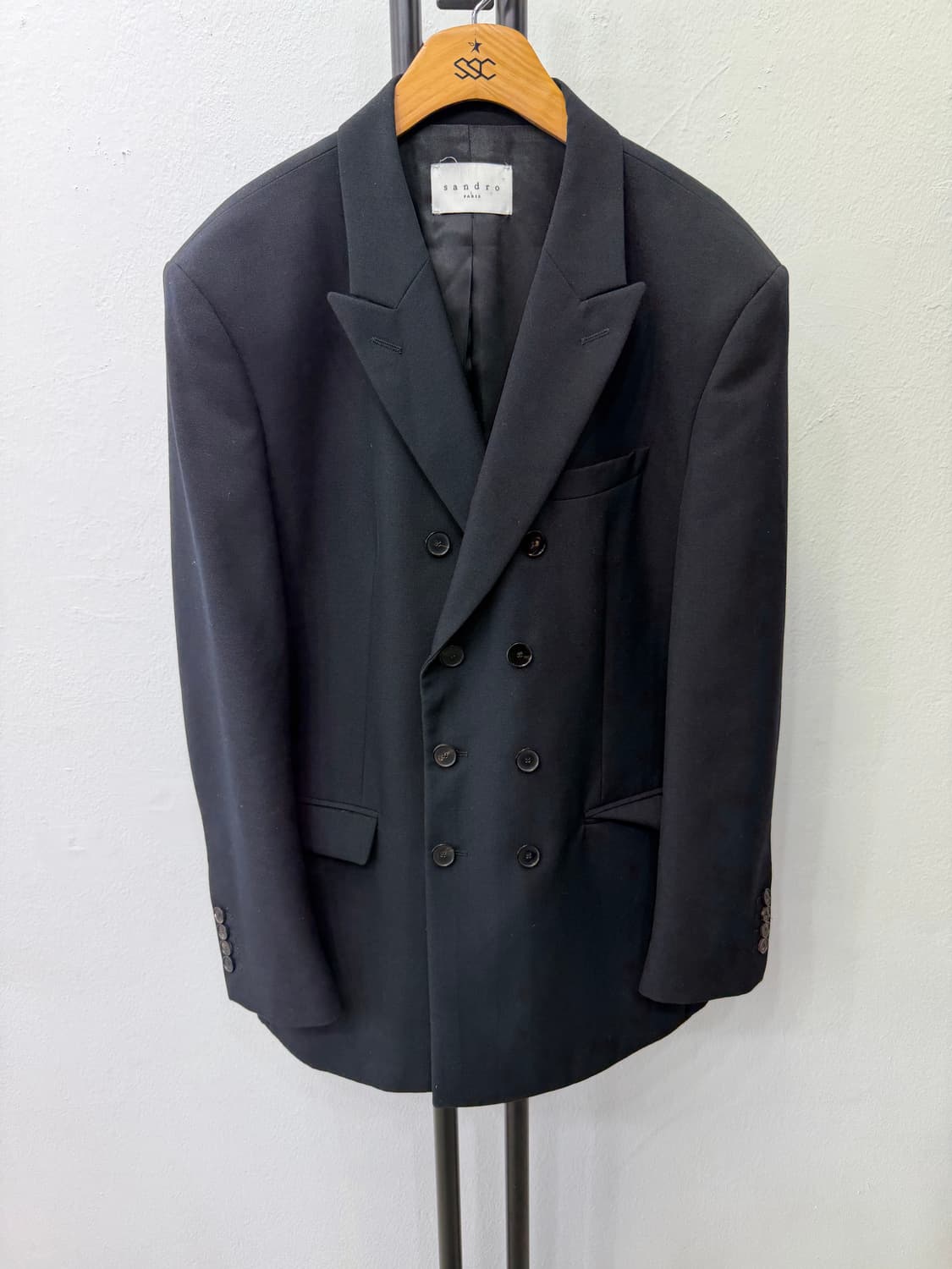 정품) 산드로옴므 더블 버튼 블레이저 자켓 54 상품이미지1