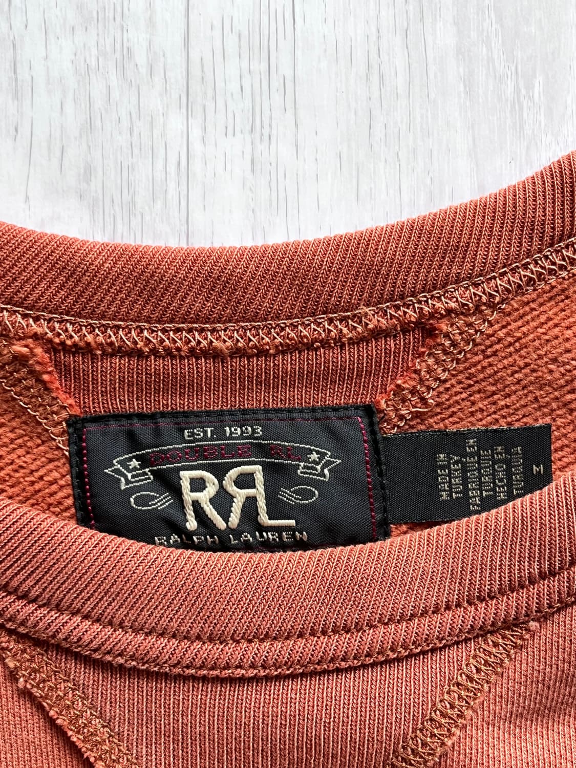 [M] 더블알엘 RRL 랜치 로고 스웨트셔츠 빈티지 오렌지 상품이미지3