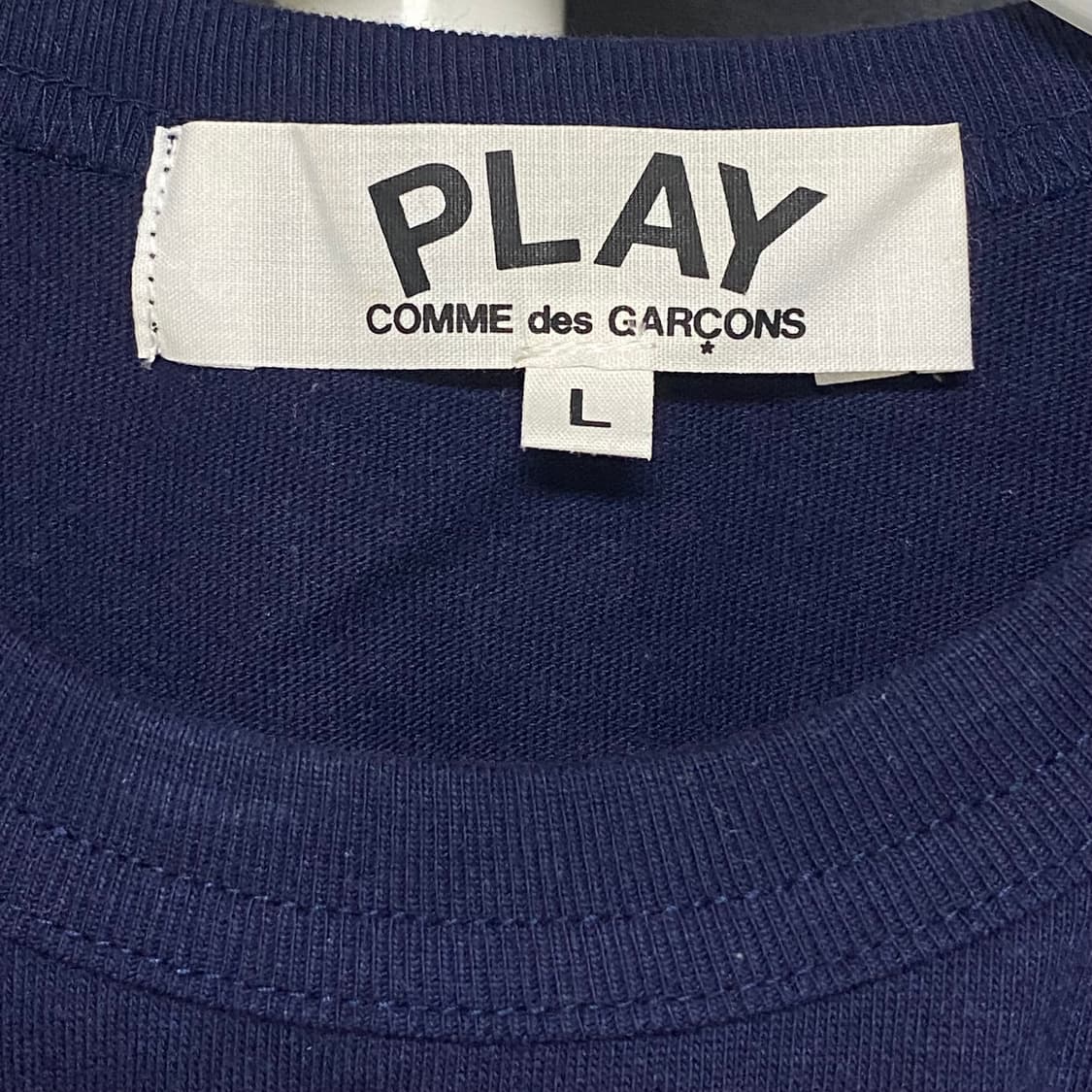 꼼데가르송 더블와펜 반팔 네이비 L 상품이미지4