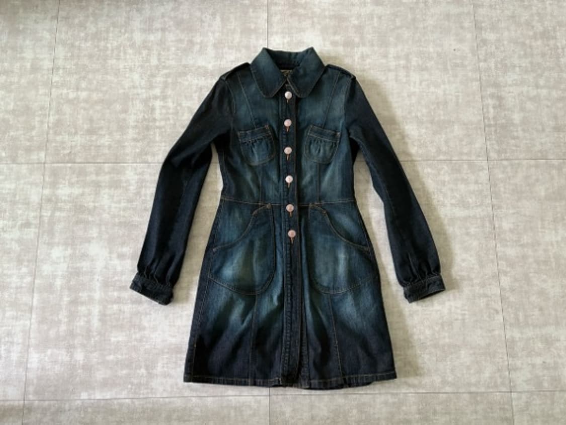 denim long shirt dress 상품이미지1