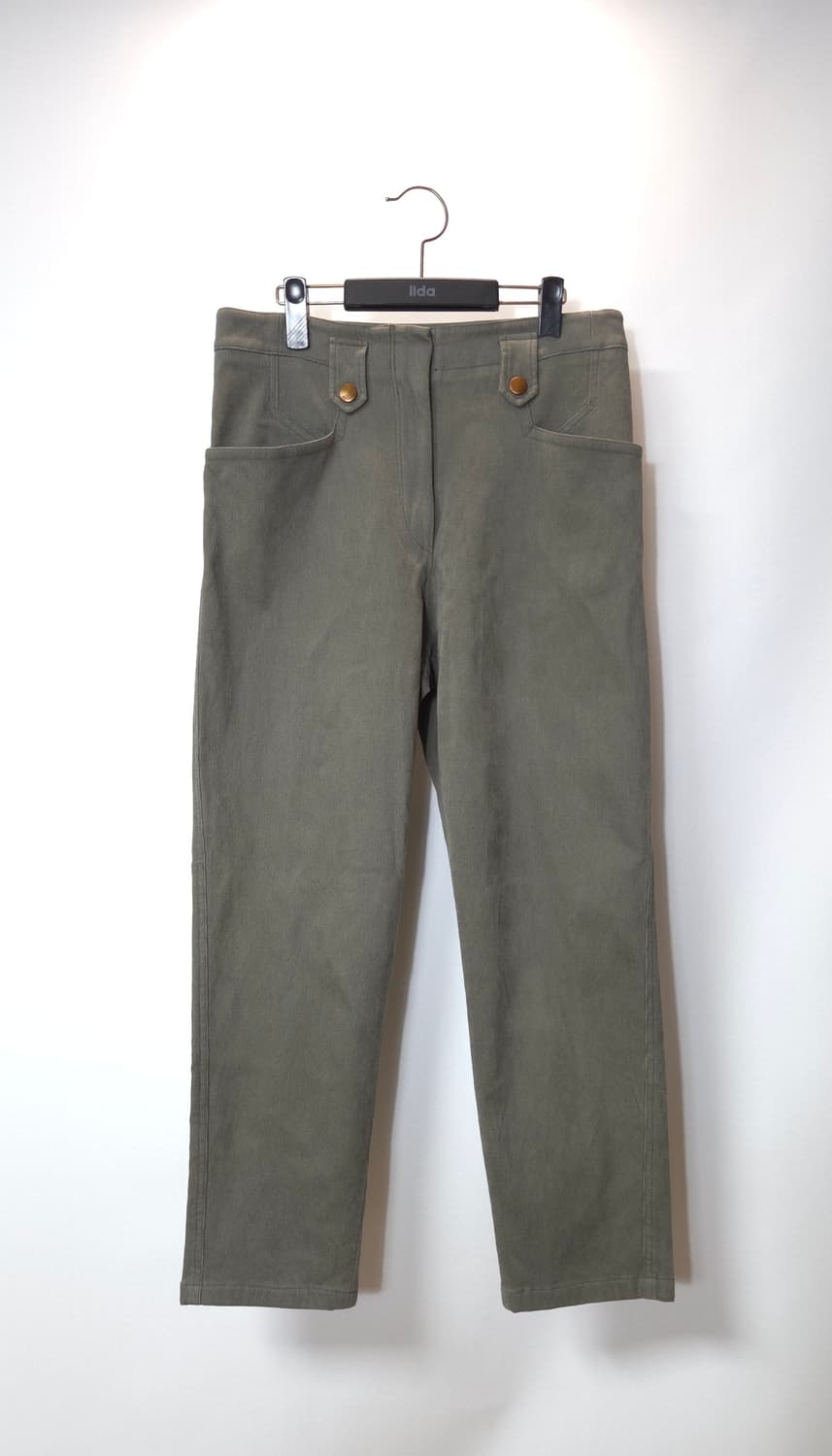 한섬 시스템 2021 코듀로이 세미와이드 골드 버튼 팬츠 67-98 상품이미지1