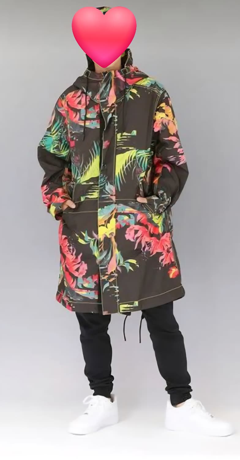 나이키 롱 후드 바람막이 M  플로랄 AOP 파카자켓 MM51 상품이미지8