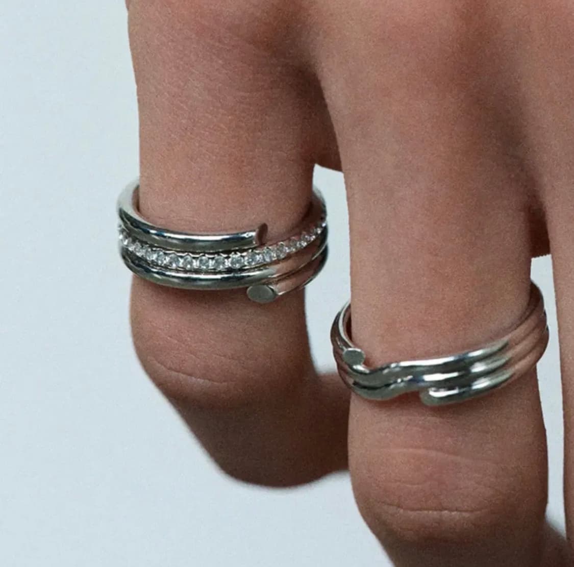 넘버링 코일 반지 실버 #8407 상품이미지2