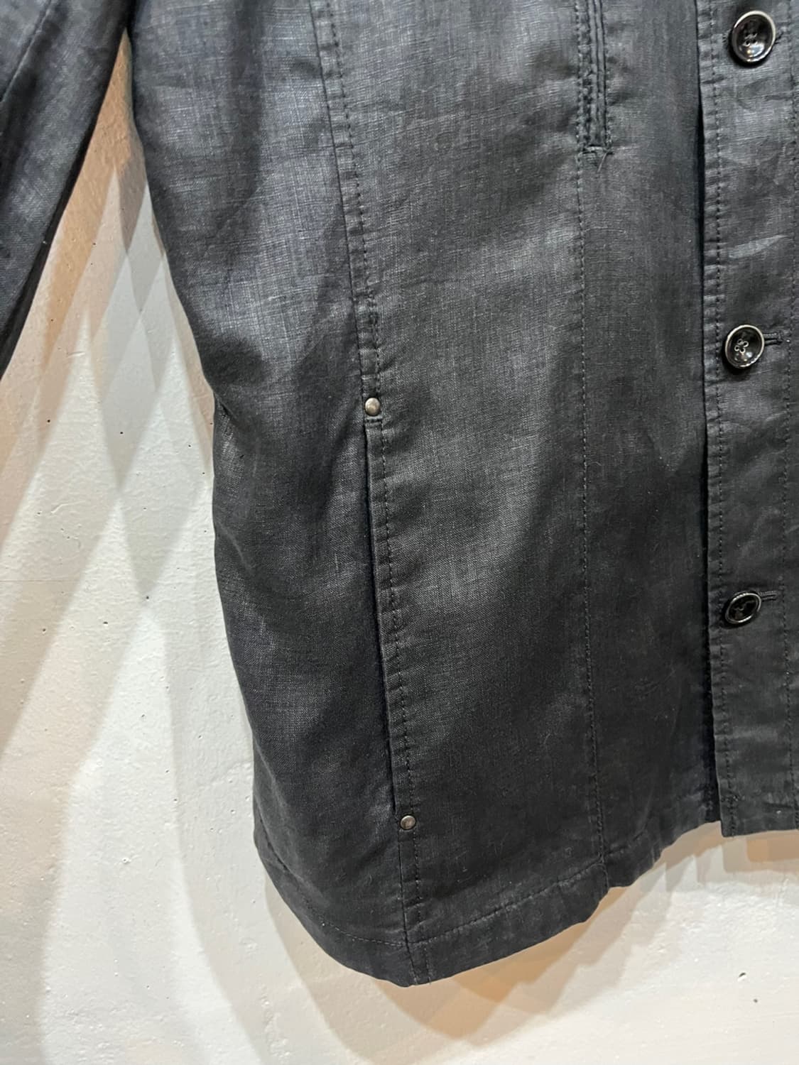  wilkes bashford 퓨어린넨 자켓 블랙 상품이미지3