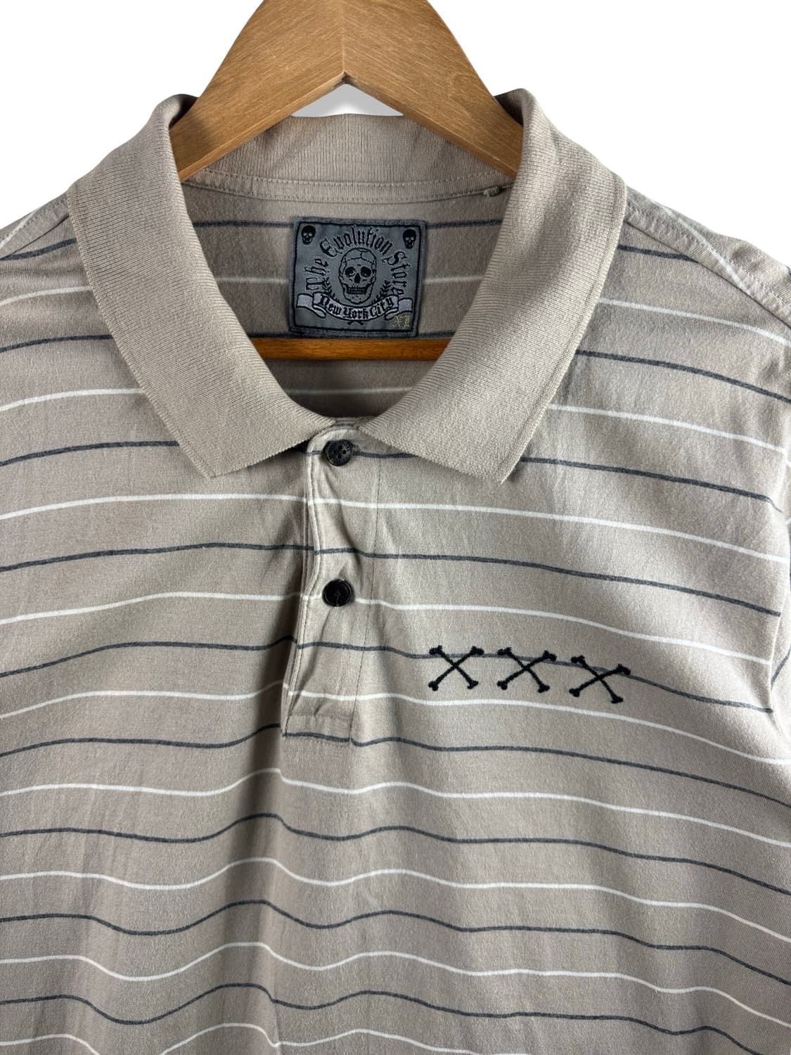 JPN 스컬 레터링 Y2K 다크 카라티셔츠2396 상품이미지3