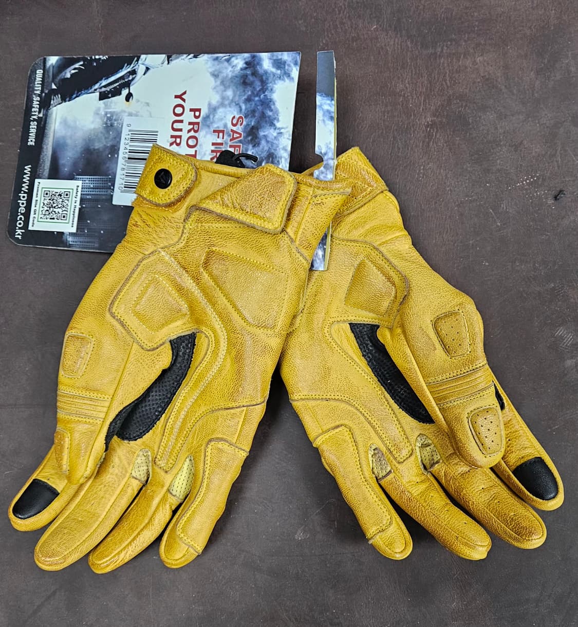 빈티지 바이크 가죽 장갑, 사이즈 M 상품이미지2