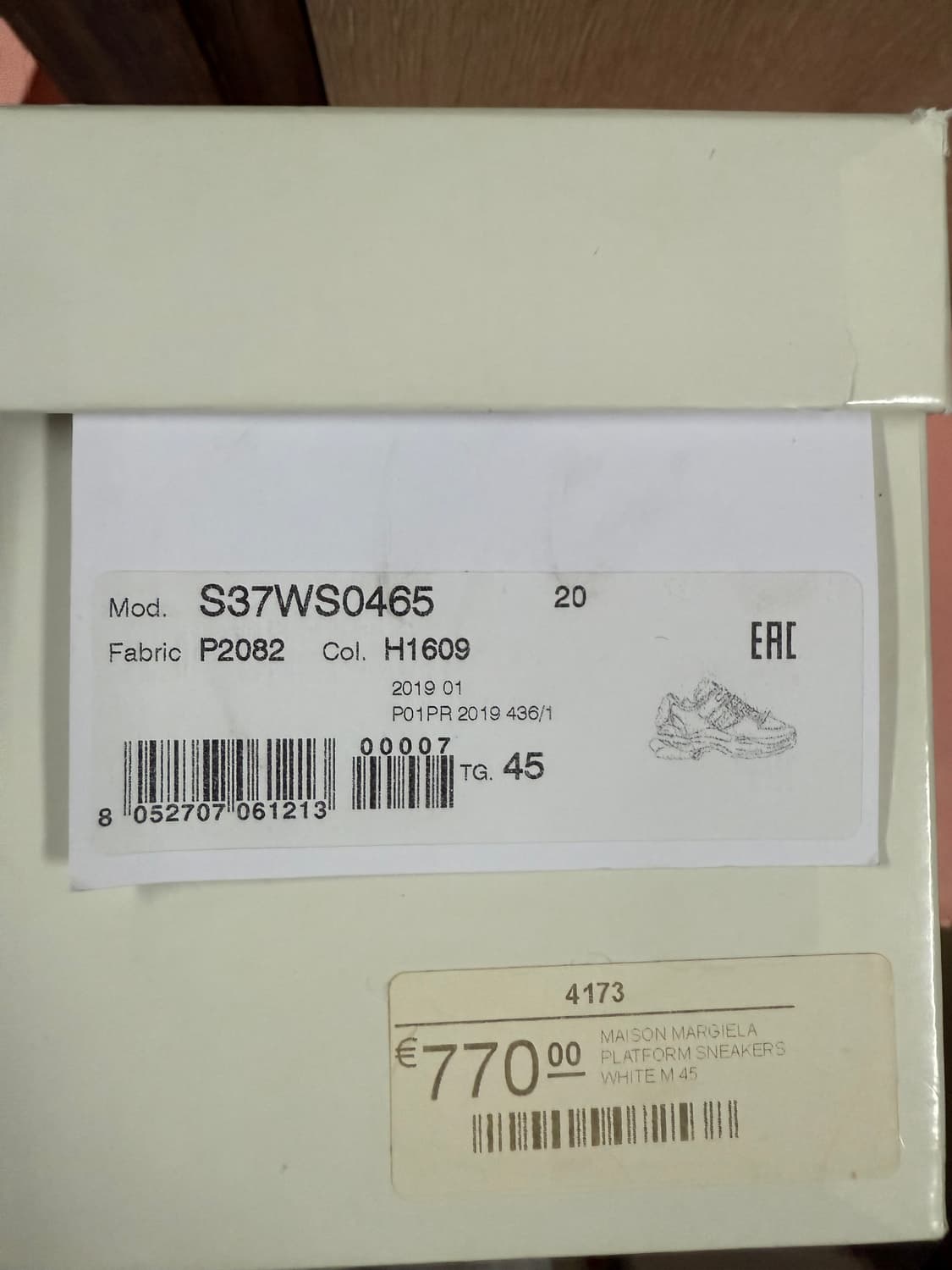 [45] 메종 마르지엘라 로우탑 레트로 핏 스니커즈 더티 화이트 상품이미지2